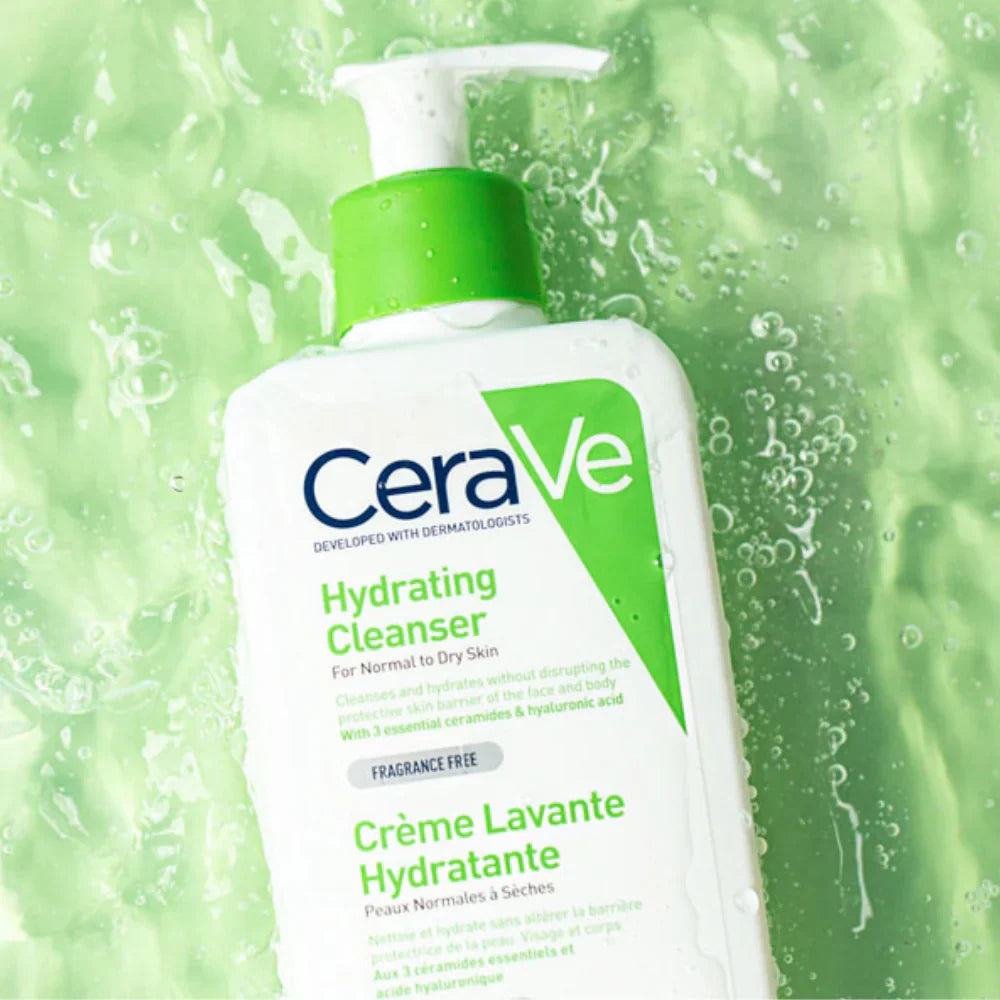 CeraVe Hydrating Cleanser for Normal to Dry Skin – Moisturizing Face Wash with Ceramides & Hyaluronic Acid