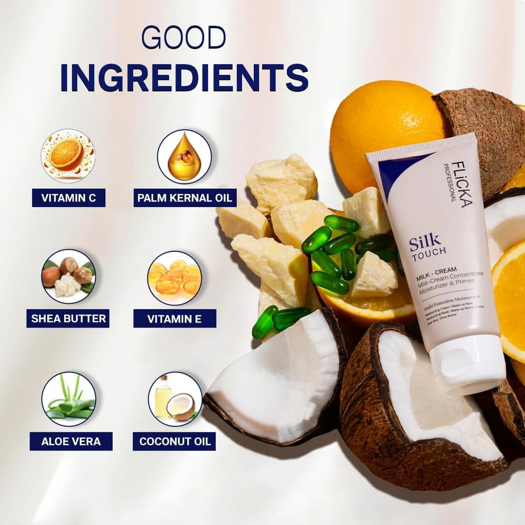 Flicka Silk Touch Milk & Cream – Deep Moisturizing, Softening & Nourishing Skin Care Formula