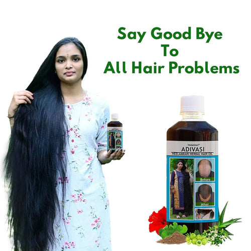 Adivasi Herbal Hair Oil – Natural Ayurvedic Hair Growth & Anti-Hair Fall Oil for Strong, Thick & Healthy Hair