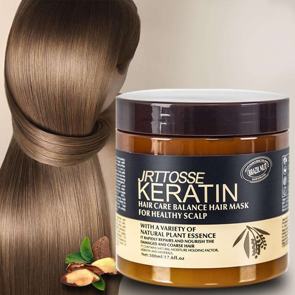 Keratin Hair Mask 500ml – Deep Repair Treatment for Dry, Damaged & Frizzy Hair | Smooth, Shiny & Strong Hair Care Mask