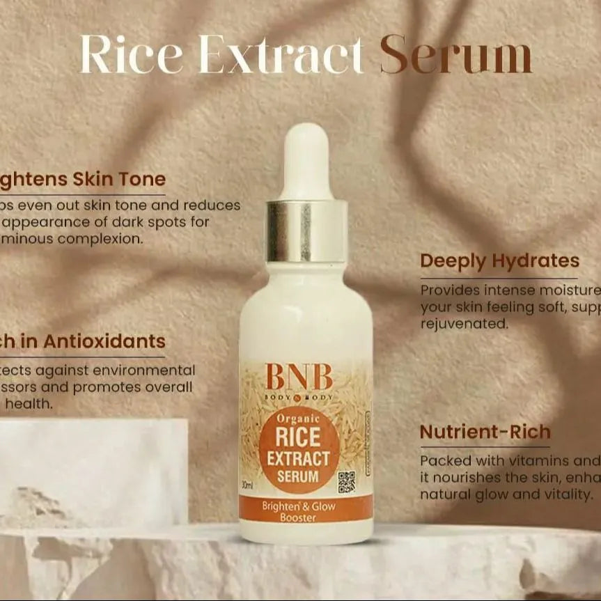 BNB Rice Glowing Serum – Brightening & Hydrating Face Serum for Radiant, Even-Toned Skin