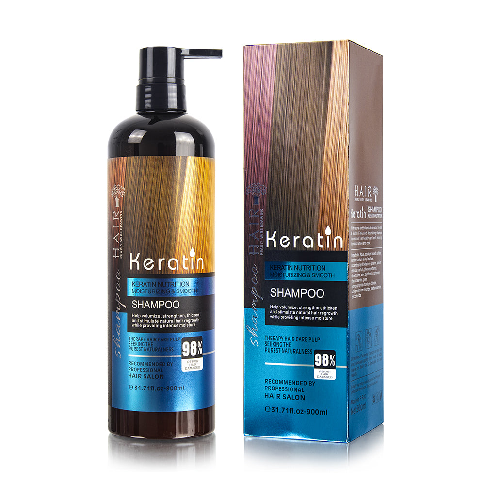 Keratin Sulphate Free Shampoo – Smoothing & Repair Shampoo for Dry, Frizzy & Damaged Hair