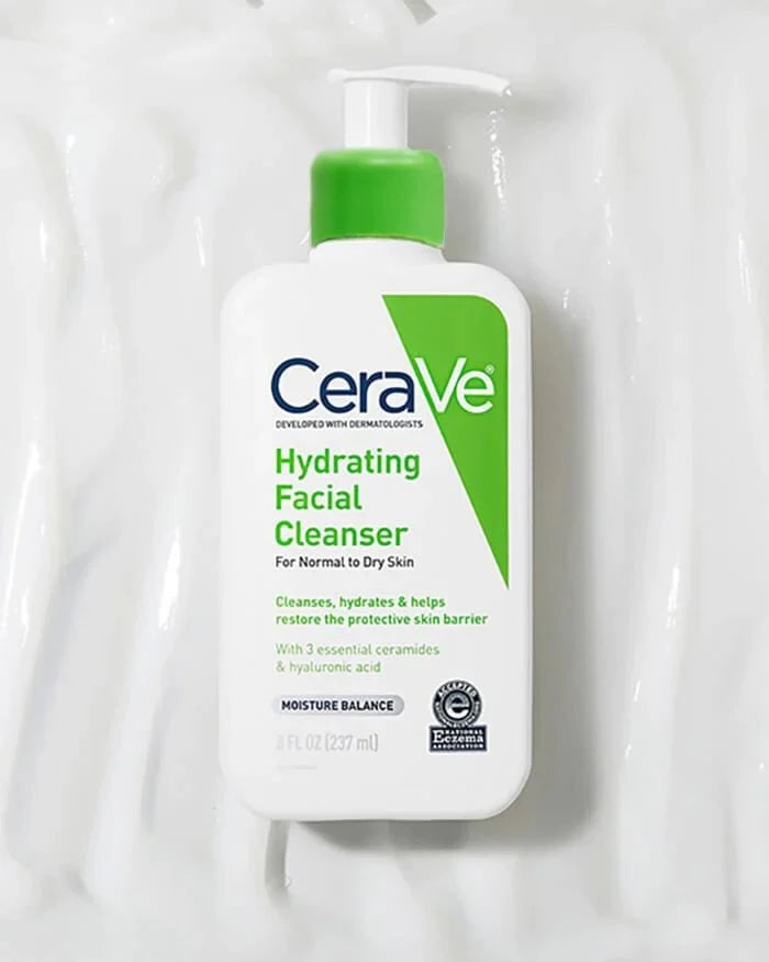 CeraVe Hydrating Cleanser for Normal to Dry Skin – Moisturizing Face Wash with Ceramides & Hyaluronic Acid