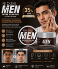 Niconi Men Enzyme De-Tan Pack for Face & Body | Professional De-Tan & Brightening Pack | Deep Cleansing Skin Care