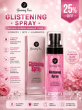 Glowing Face Glistening Hydrating Makeup Setting Spray | Long Lasting Makeup Fixer Spray | Golden, Pink & Blue Shades Available