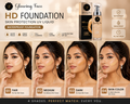 Glowing Face 24 Hours Full Coverage Waterproof Foundation | Long Lasting Matte Liquid Foundation | Smooth HD Makeup Base
