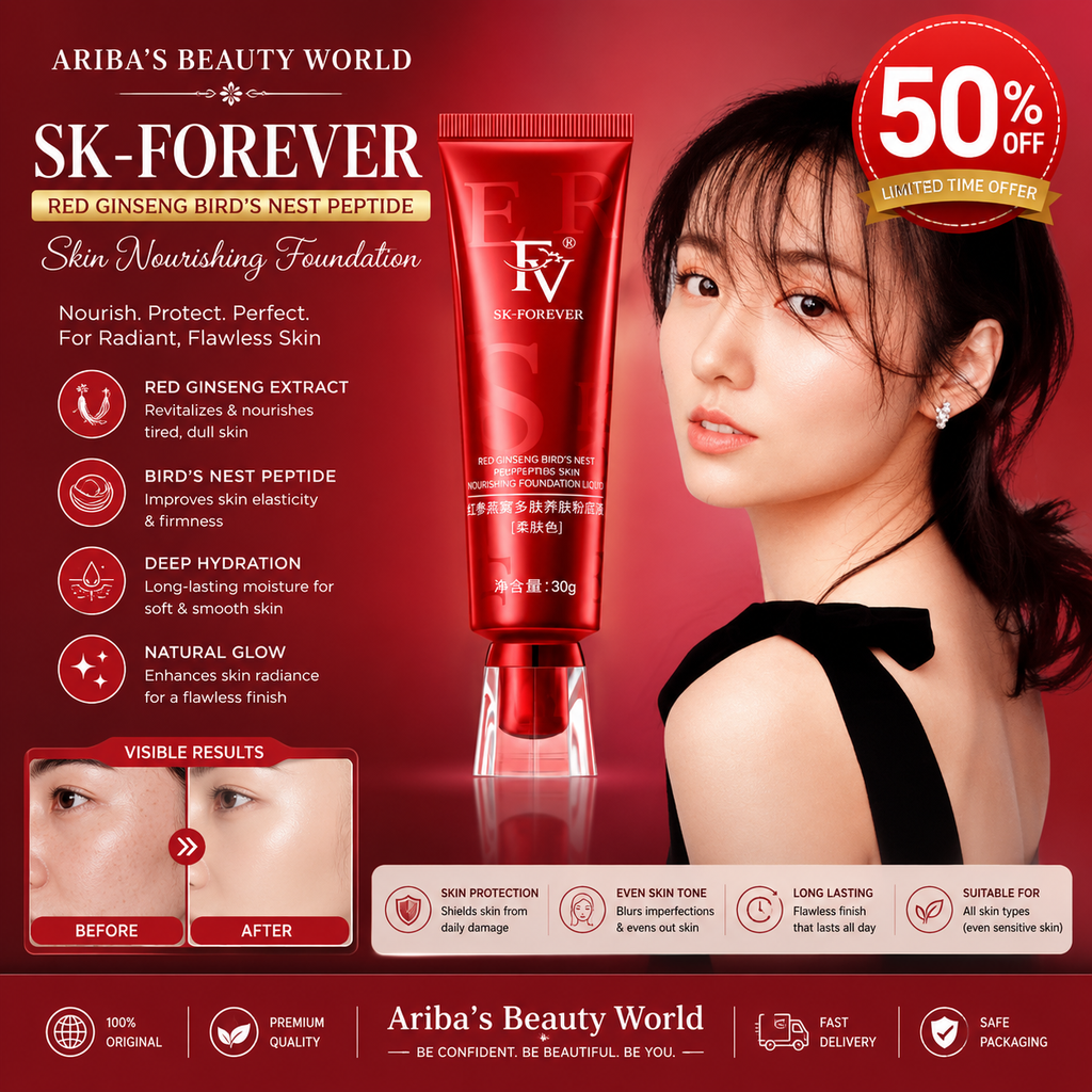 FV Foundation – Full Coverage Long-Lasting Liquid Foundation for Flawless, Matte Finish