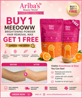 "Buy 1 and Get 1 Free Offer" Meeoow Brightening & Glowing Powder Wax – Best Hair Removal Wax Powder for Women | Easy At-Home Hair Removal & Smooth Glowing Skin
