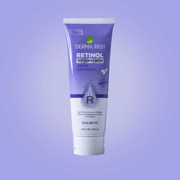 Dermarich Retinol Face Wash – Anti-Aging & Deep Cleansing Face Wash for Smooth, Youthful-Looking Skin