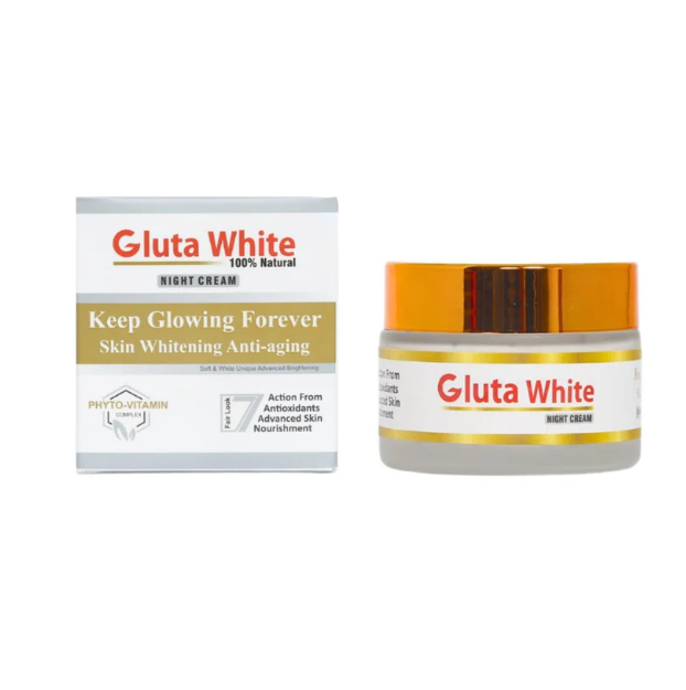 Gluta White Night Cream – Intensive Glutathione Brightening & Skin Repair Night Cream (Deep Nourishing Formula)
