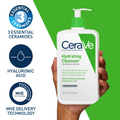 CeraVe Hydrating Cleanser for Normal to Dry Skin – Moisturizing Face Wash with Ceramides & Hyaluronic Acid