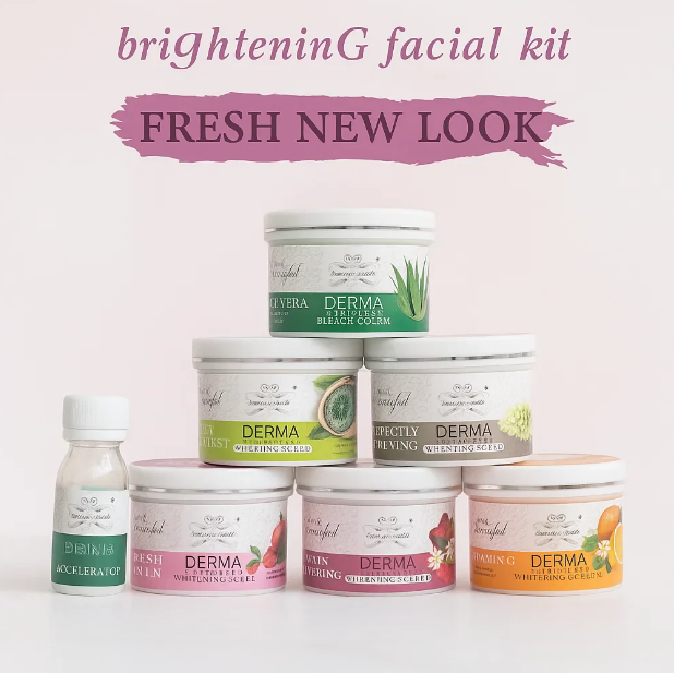 Derma Extra Shine Brightening & Glowing Facial Kit – Complete Facial Kit for Instant Glow, Hydration & Smooth Skin | Suitable for All Skin Types