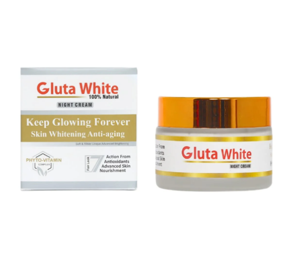 Gluta White 3 in 1 Skincare Deal – Whitening Face Wash, Brightening Night Cream & Glutathione Serum for Glowing Skin