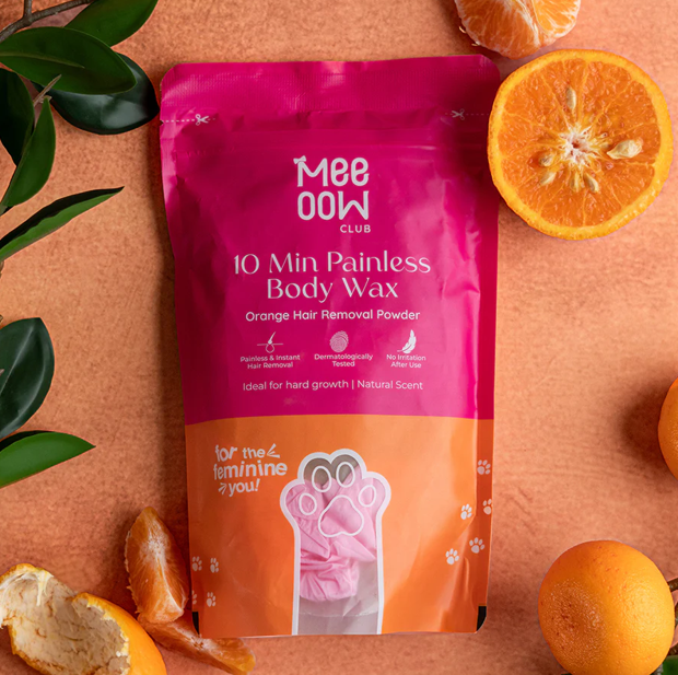 Meeoow Brightening & Glowing Powder Wax – Best Hair Removal Wax Powder for Women | Easy At-Home Hair Removal & Smooth Glowing Skin