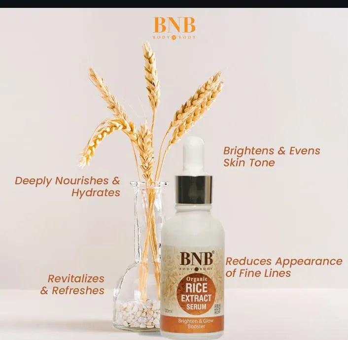 BNB Rice Glowing Serum – Brightening & Hydrating Face Serum for Radiant, Even-Toned Skin