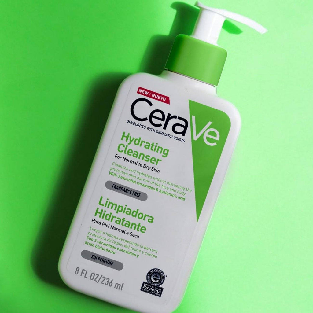 CeraVe Hydrating Cleanser for Normal to Dry Skin – Moisturizing Face Wash with Ceramides & Hyaluronic Acid