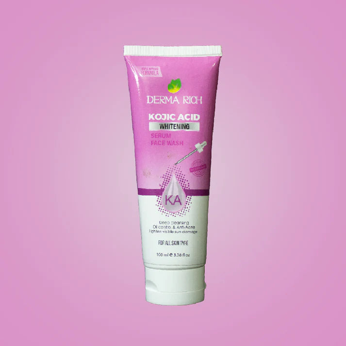 Dermarich Kojic Acid Face Wash – Deep Cleansing & Skin Tone Enhancing Face Wash for Clear, Radiant Skin